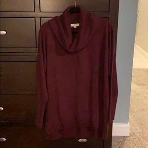 Maroon cowl neck sweater from Loft.